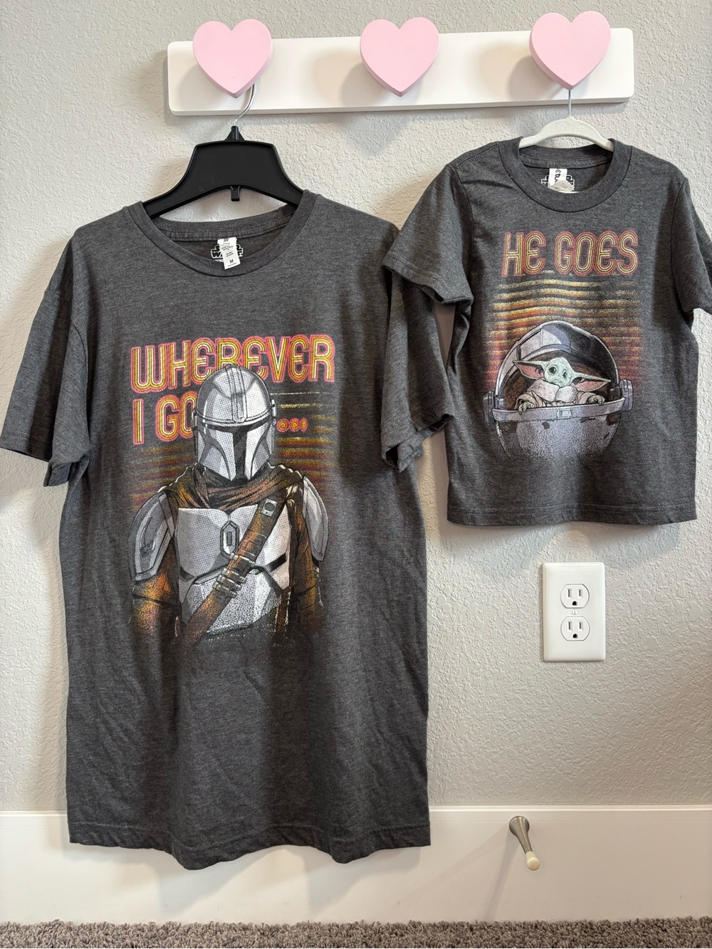 Disney Star Wars The Mandalorian Father's Day T-Shirt Bundle for Adult and Kid